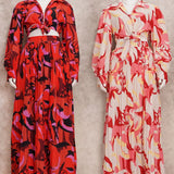 Deep V Neck High Slit Party Beach Wear Boho Dress