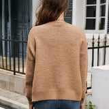 2025 Casual Short Cardigan Fall Single Breasted Knit Stripe Loose Jacket Fashion Sweater