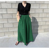 Long Skirts Women Denim Skirt Frayed Streetwear High Waisted Jeans Maxi Mujer Spring Summer Skirt
