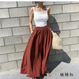 Long Skirts Women Denim Skirt Frayed Streetwear High Waisted Jeans Maxi Mujer Spring Summer Skirt