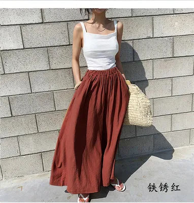 Long Skirts Women Denim Skirt Frayed Streetwear High Waisted Jeans Maxi Mujer Spring Summer Skirt