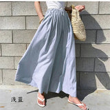 Long Skirts Women Denim Skirt Frayed Streetwear High Waisted Jeans Maxi Mujer Spring Summer Skirt