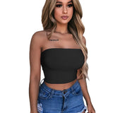 2025 New Strapless Sexy Club Boob Tube Crop Top