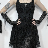 2025 Summer New Harajuku Retro Sexy Wrapped Hip Mini Dress Y2K Vintage Gothic Punk Dark Style Tie Up A-Line Dress