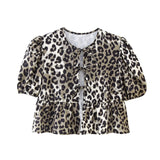 2025 Summer Vintage Red New Korean Retro Bubble Sleeve Female Shirt Blouse