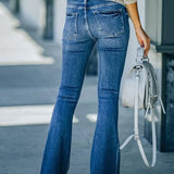 Women Flare Streetwear Stretch Party Retro Trouser