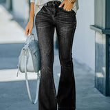 Women Flare Streetwear Stretch Party Retro Trouser