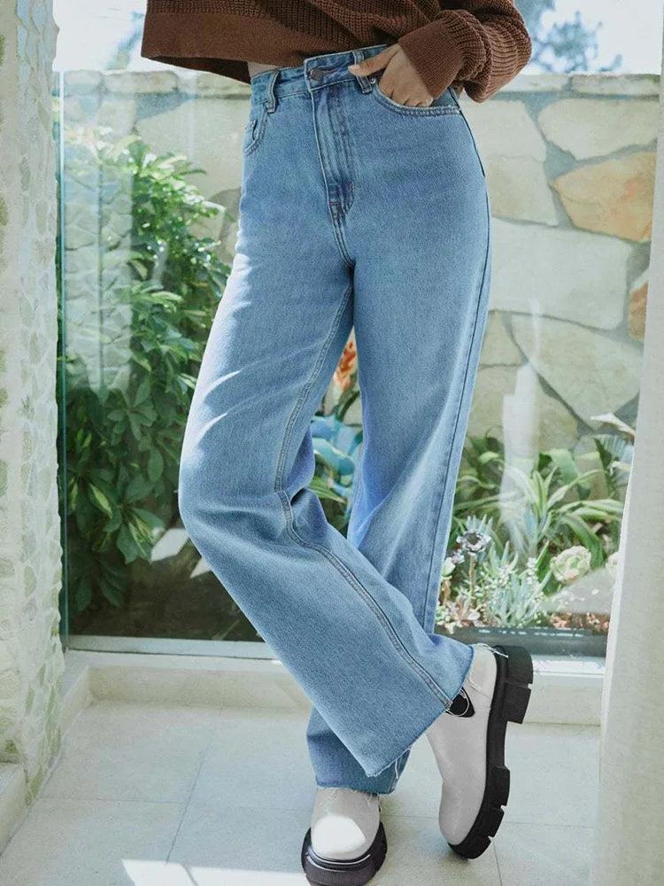 Women Wide Baggy Oversized Classic Casual Brown Trouser