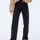 Women Wide Baggy Oversized Classic Casual Brown Trouser