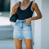 2025 Denim Skirt Street Tooling Style Flap Ribbon Details Workwear High Street Skirt