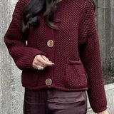 Solid Color Knit Sweater