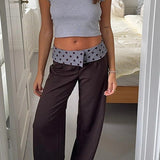 High Waist Slim Printed Casual Pants