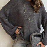 Casual Hollow Knit Pullover Sweater