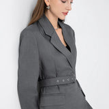 Belted Oversized Casual Blazer