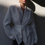 Lace-Up Casual Cardigan Blazer