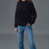 Casual Crewneck Lantern Sleeve Sweater
