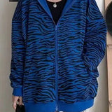 Zebra Print Slim Fit Hoodie