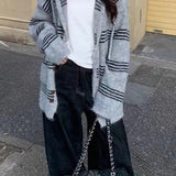 Colorblock Striped Hooded Sweater