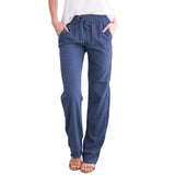 Women's Elastic Mid Waist Pants
