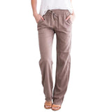 Women's Elastic Mid Waist Pants