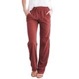Women's Elastic Mid Waist Pants
