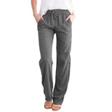 Women's Elastic Mid Waist Pants