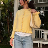 Single-Breasted Knit Cardigan
