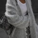 Oversized V-Neck Knit Cardigan