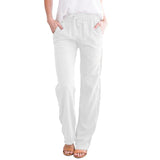 Women's Elastic Mid Waist Pants