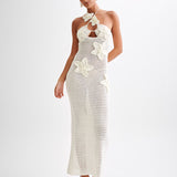 Kyla Floral Crochet Maxi Dress