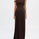 Espresso Sisal Mesh Maxi Dress