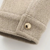 Zipper Pocket Lapel Short Jacket