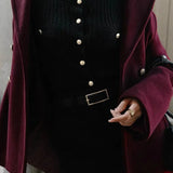 Single-Breasted Knitted Office Cardigan