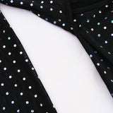 Sequin Cut-Out Tie Back Bodycon Maxi Dress