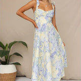 Boho Sleeveless Maxi Floral Dress