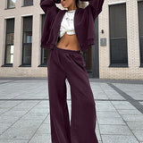 Vintage Hooded Sweatshirt and Jogger Two Piece Set
