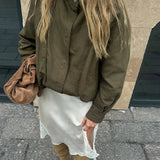 Buckle Belted Bomber Jacket