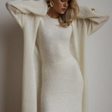 Knit Cardigan Sleeveless Dress Two Piece Set