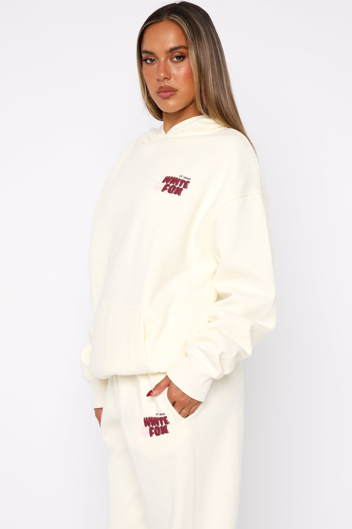 11th Street Sweet Kisses Oversized Hoodie Cake Batter