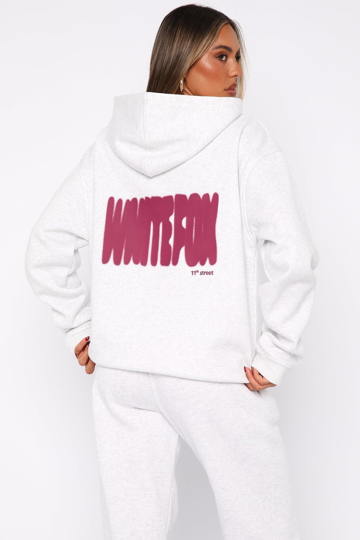 11th Street New York Or Nowhere Oversized Hoodie Berry Blast