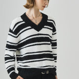 Loose Fit V Neck Knit Sweater