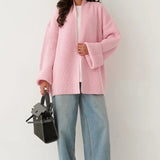 Relaxed Cozy Tie Waist Knit Cardigan