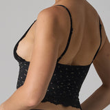 Lace Trim Floral V Neck Sexy Cami Top