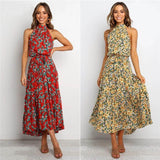 Boho Women Long A-Line Off Shoulder Elegant Sash Maxi Dress Women