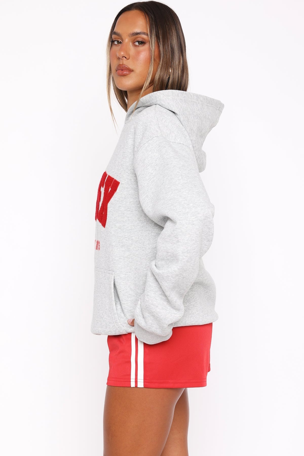 Give It Away Oversized Hoodie Dark Grey Marle