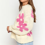 Pullover Floral Detail Sweater