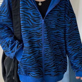Zebra Print Slim Fit Hoodie