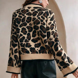 Loose Fit Leopard Print Sweater