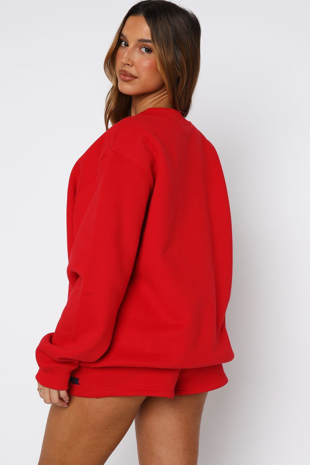 Give It A Try Oversized Sweater Red