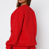 Give It A Try Oversized Sweater Red